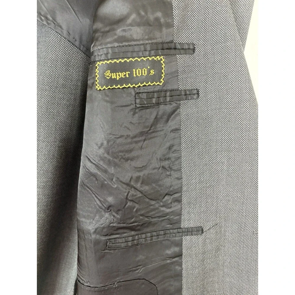 Vtg Oxxford Clothes Super 100s Wool Gray Blazer Rare Editions Suit Jacket 44R